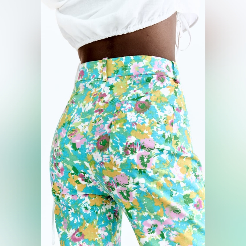 Zara Floral Pants - Picture 4 of 13